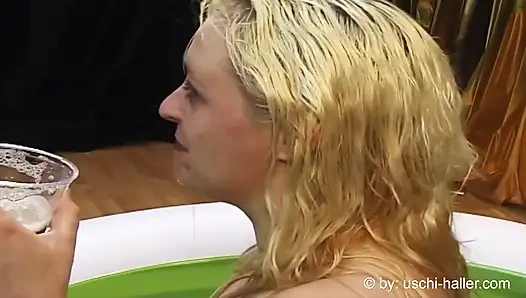 Piss Orgy with Blonde Cum & Piss Slut Dany Sun