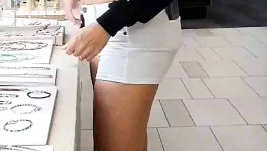 Tit out at the mall