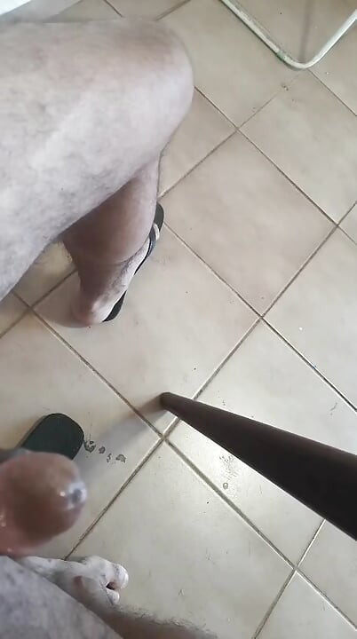 Cuckold jerking off to his wife