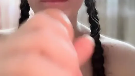 Horny Amateur Girl Rides Dildo and Squirts Hard at Home