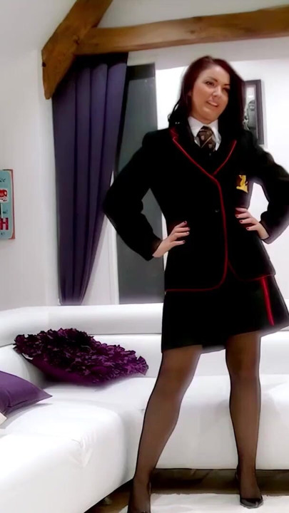 Seductive Bryoni-Kate Teases In Posh Uniform BTS Shoot! | Clip 1