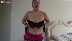 Old but still hot granny with hot body