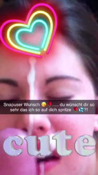 Cumshot auf ein Deitsches Sna9 girl