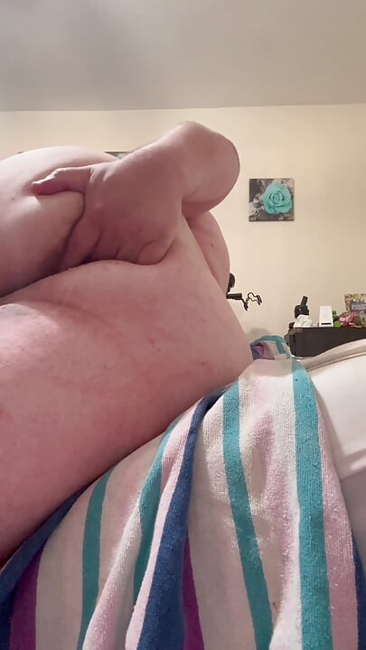 Watch my chubby ass swallow this dildo