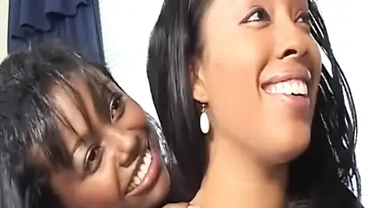 Black lesbians pussy licking huge dildo pussy penetrated