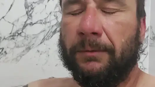 Shaving in the tub