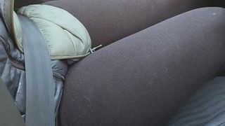 Romanian step mom eats and fuck in the car step son