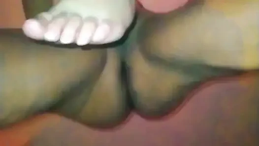 The stepmother bounces on her stepson's big cock, then gets fucked like a dog and squirts juice from her pussy nonstop.