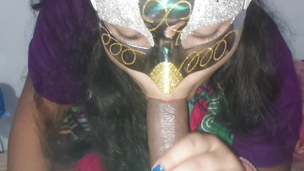 Wife blowjob with face mouth creampic