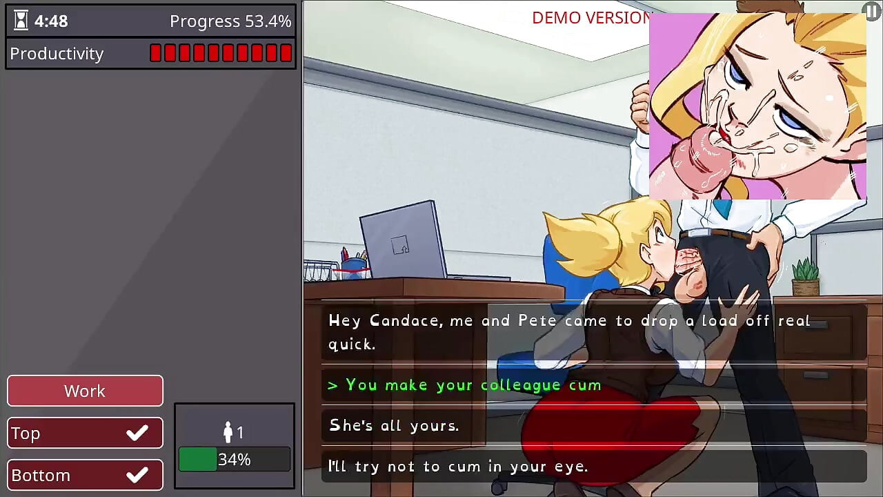 Girl with big boobs and big ass takes monster cock - barely working gameplay