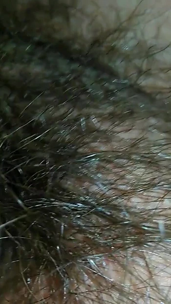 Spectacular moment from "Hairy milf pampers her pussy with latex gloves"