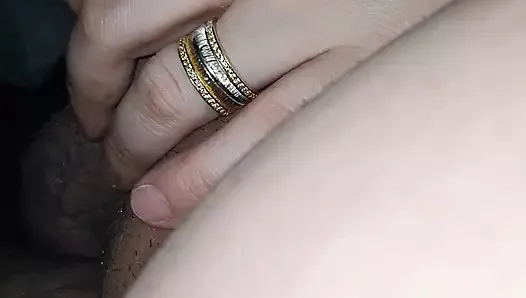 Step mom can't handle step son dick in erection with a handjob