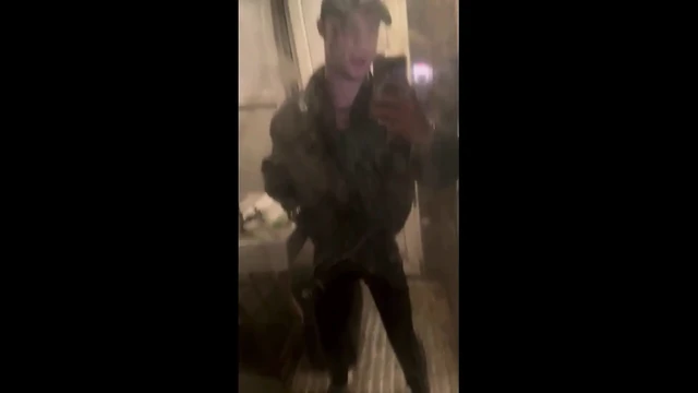 Kinkysirius in Chav Scally Outfit in the Most Dirty Train Toilet