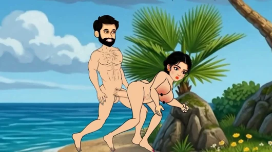 The husband and wife sat in the boat and went to the sea and there the husband fucked his wife with a big penis, a beautiful wife with big boobs.