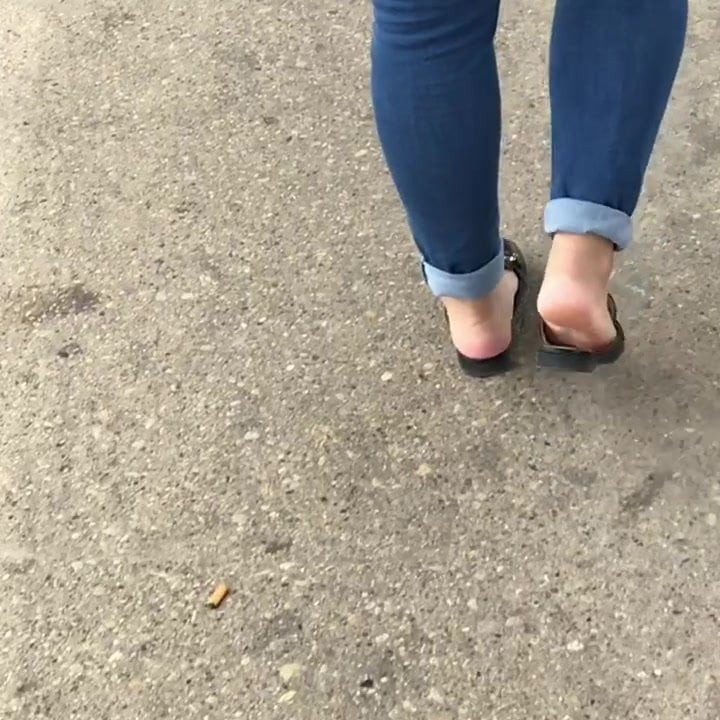 Ebony feet slow motion