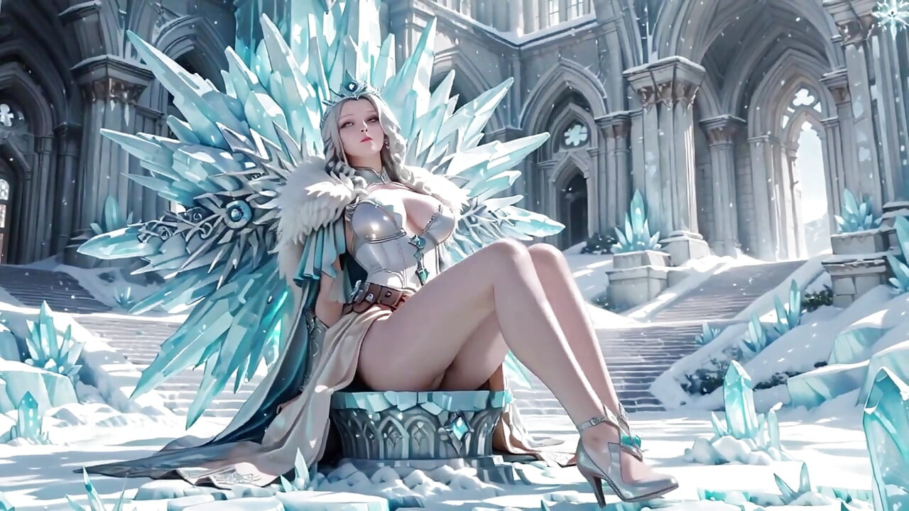 Silver-haired Ice Queen! Kneeling in the Frozen Castle, Her Cold Armor Hides so Many Secrets.