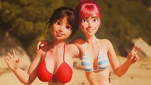 Mahasiswi ini muncrat banyak banget setelah pelajaran yoga (animasi 3d penuh)