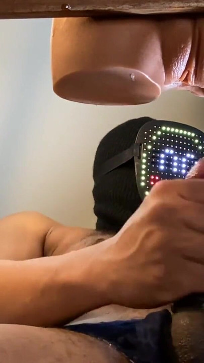 Captivating moment from "Masked Man Pounding Sex Doll To Moaning Cumshot"
