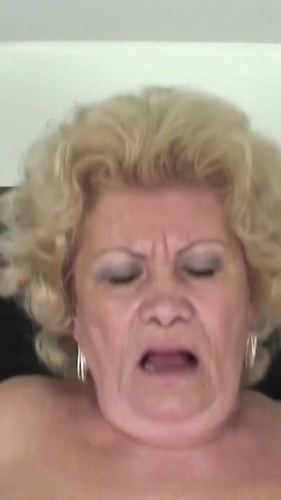 Key moment from "Hairy granny in bikini rides dick and gets cum on face"