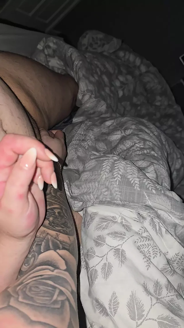 Tattooed step mom hand slip into step son dick for a handjob