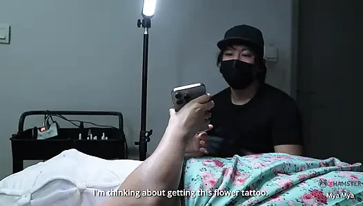 Tattooing girl can't stop her Horny mind and Pussy Creampie Non-Stop