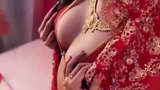 India novia topless sesión de fotos