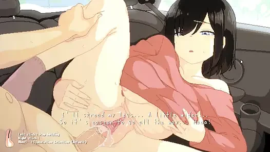 Hentai oyunu - kış sıcağında büyük memeli bebek - yoğun seks ve sakso