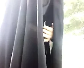 Iranian in the park changing panties