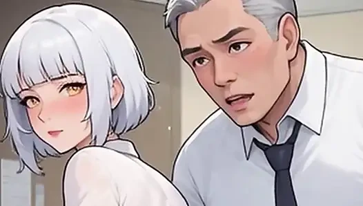 Waifu amatör genç kız bakış açısı ofis mayosu azdırıyor ve yakın çekim patron oral seks (1m azdırma)