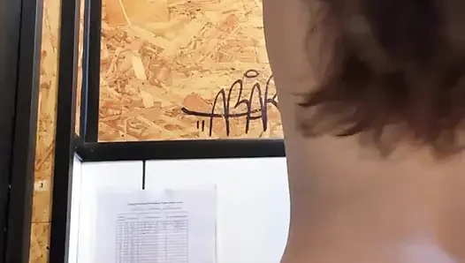My full naked risky public bathroom masturbation