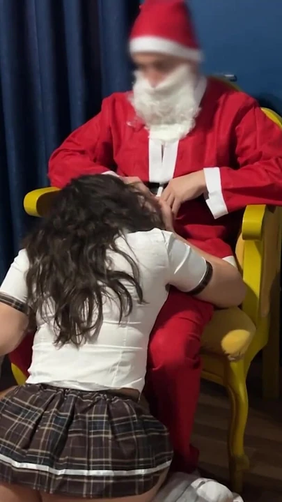 Stunning moment from "Lucky Girl Receives Gift From Santa"