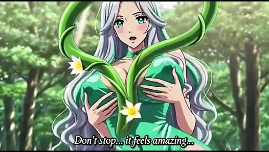 Sensual Forest Fantasy Vines Squeeze Her Big Boobs and Hips