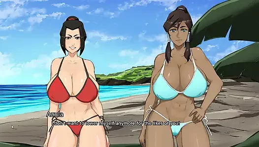 Ember Island - The Battle of Giant Tits between Korra and Azula