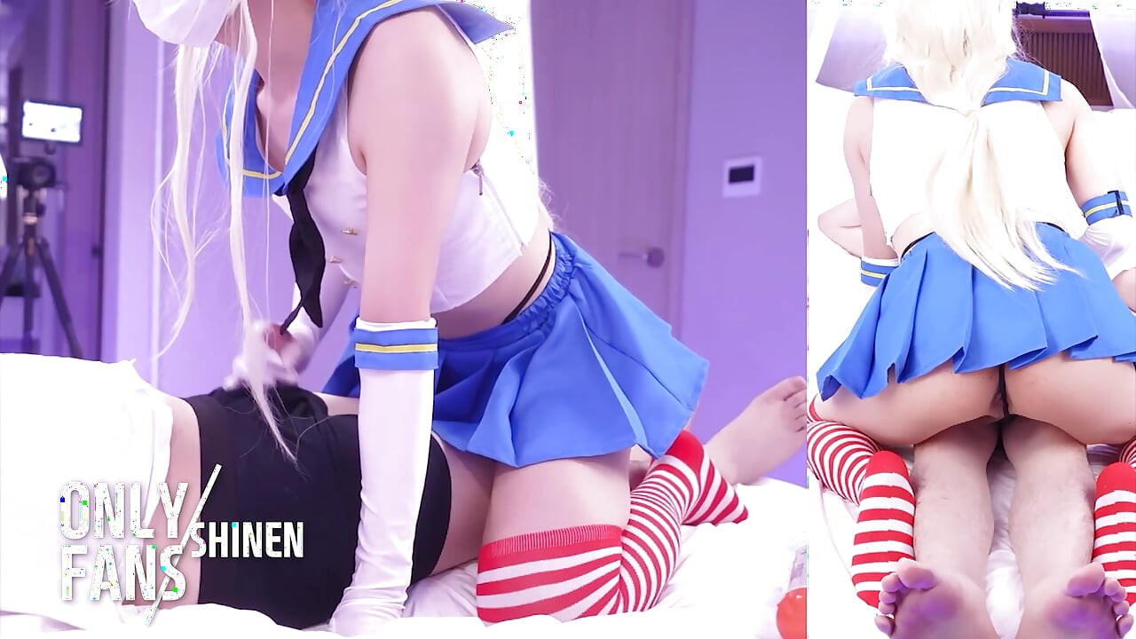 Kancolle Shimakaze Cosplay Fuck, Blowjob Cowgirl, Asian Femboy 7