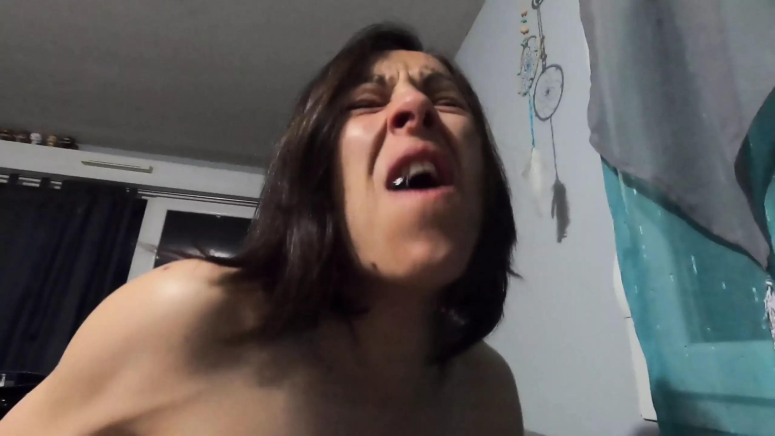 Slut MILF Films Herself Riding My Cock and Gets a Big Load on Her Tits and Face