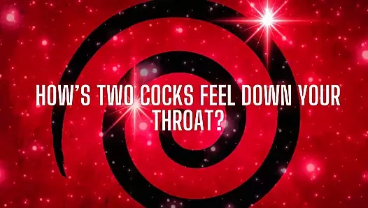 Embrace porn video – How’s Two Cocks Feel Down Your Throat?