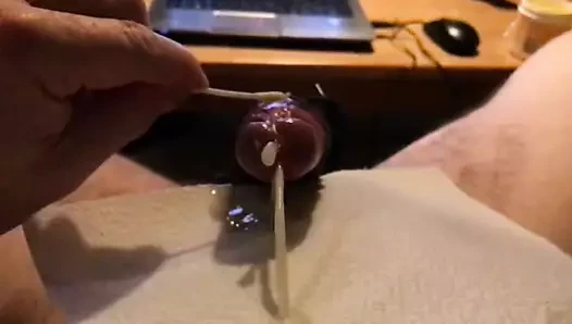 Mastürbasyon bir boşalmak içinde ağır çekim