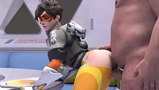 Tracer Taking A Fat Guys Hard Dick