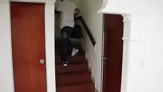 Real Amateur Sex, My Handsome Stepbrother Goes to His Room and I See That He Touches His Penis