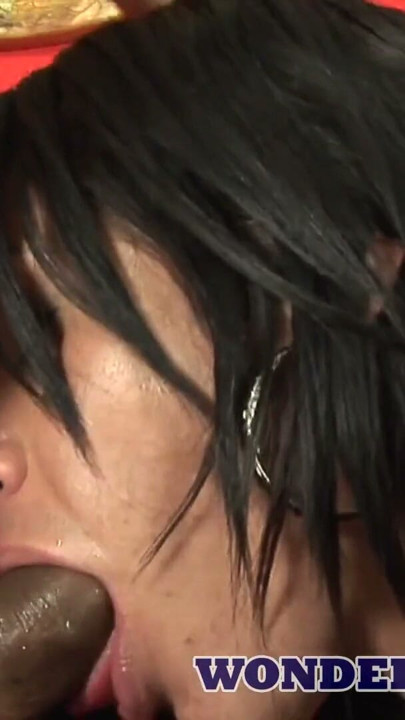 Latina Transsexual Takes Hard Cock Until She Cums | Clip 1