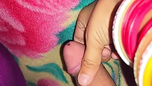 Indian Hottest Wife jerk husband Dick