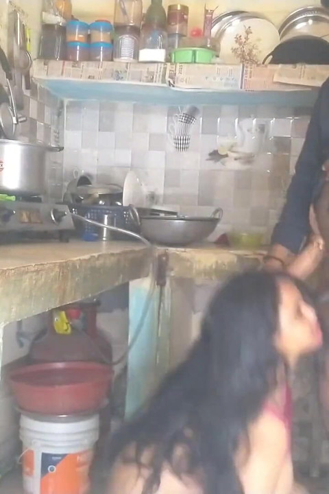 Horny Step Sister Caught in Kitchen - Step Bro Fucks Her Hard While Coo