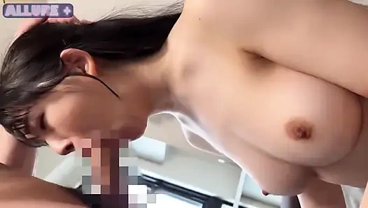 Eruption Elegance: a Lush Married Beauty Unleashing Full-body Waves Before Her Older Partner