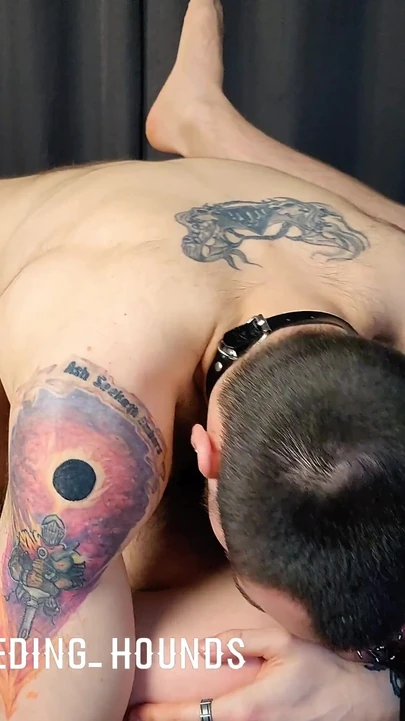 Emotional moment from "Tattooed punk pounding bareback his straight roomate while his girlfriend is away."
