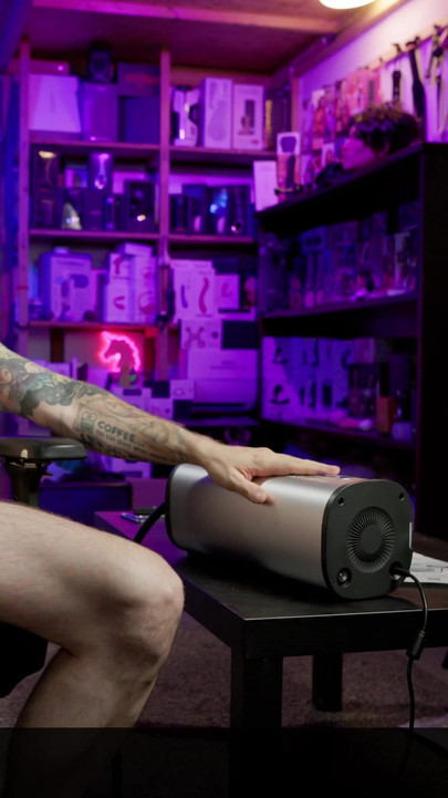 Jaw-dropping moment from "VacuGlide milking machine by AutoBlow"