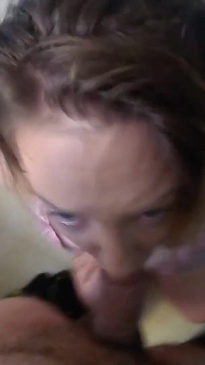 face and throat fuck stepsis is obedient and keeps dildo inside | Clip 1