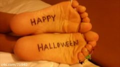 Suelas y anillos de los pies de Halloween