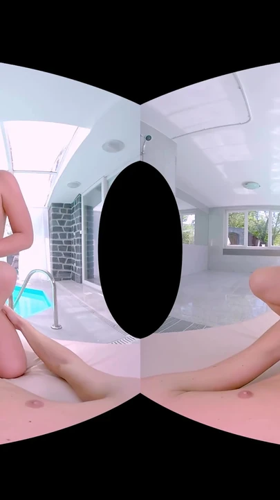 Jaw-dropping moment from "18VR Nesty And Naomi Bennet Are Feeling Thirsty... For More Than Just A Refreshing Drink By The Pool"