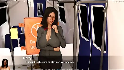 Istri hot proyek #44 - merry dan ben terjebak di lift... Ed menatap merry saat dia mandi