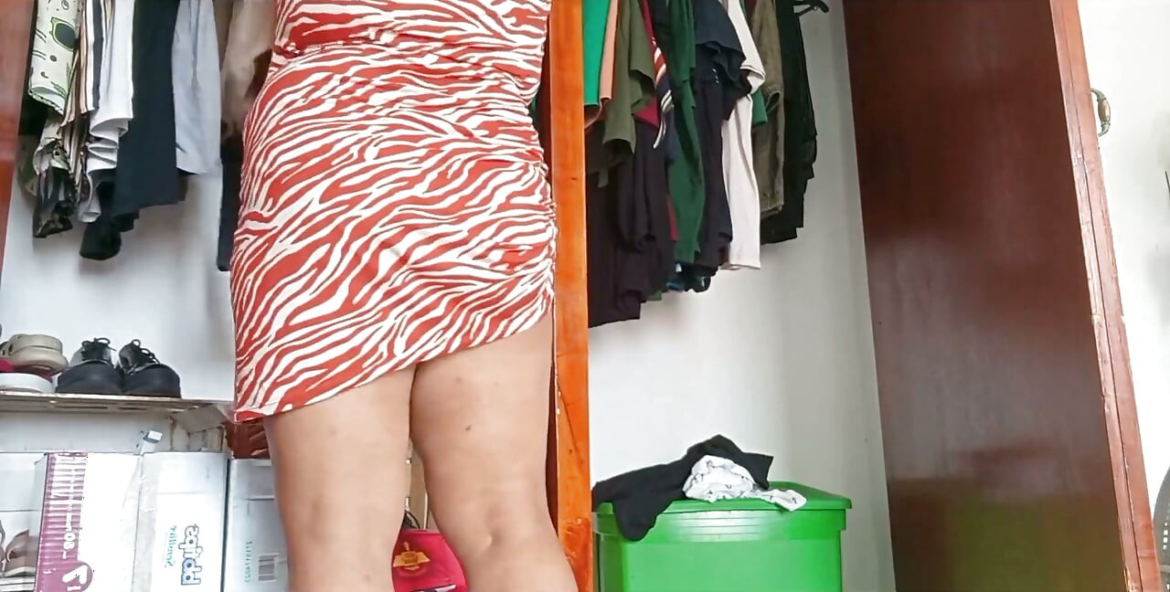 Chubby Mother-in-law in See-through Panties